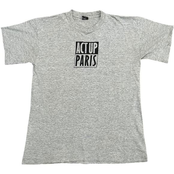 Act Up Paris Protest 90’s Vintage Rare T-shirt - Picture 1 of 5